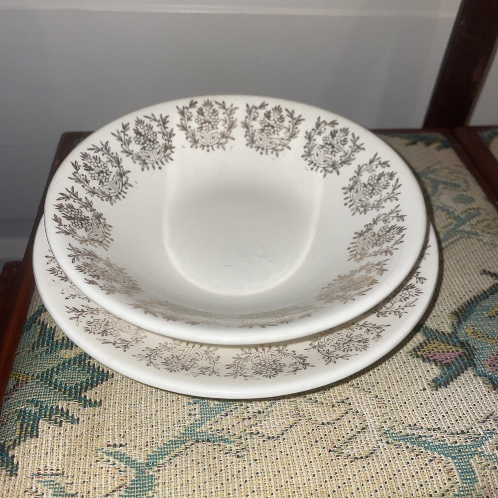 Matching Bowl And Saucer With Gold Decoration
